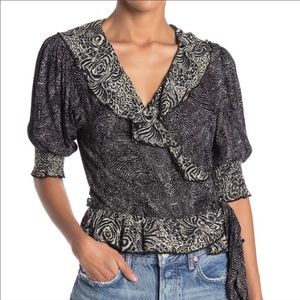 Free People Olivia Wrap Top NWOT SZ XS